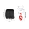 thumbnail image 3 of Pet Wig with Ties Funny Hairpiece Bowtie for Cats Dogs Party Photo Prop,Red, 3 of 6
