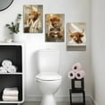 thumbnail image 3 of 3Pcs Funny Bathroom Highland Cow Canvas Wall Art Animal Bathroom Paintings Pictures Wall Decor Rustic Farmhouse Brown Cute Cow Poster Printing Artwork for Bathroom Restroom Toilet Home Decoration, 3 of 6