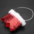 thumbnail image 4 of Disfraz de Papá Noel con gorro y pajarita para perros y gatos pequeños, atuendo navideño perfecto para mascotas pequeñas con huellas festivas, 4 of 8