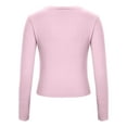 thumbnail image 6 of Besolor Women's Long Sleeve Tunic Tops Crew Neck Casual Slim Fitted Basic Shirts Girl Going out Tees Tights, 6 of 8