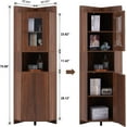 NAIYUFA 70 inch Tall Corner with Door, Free Standing Storage Display for Home