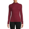 thumbnail image 4 of No Boundaries Women's Juniors Long Sleeve Mock Neck Top, 2-Pack, 4 of 5