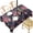 White-97, variant on Outdoor Waterproof Tablecloth with Umbrella Hole and Zipper, Pioneer Colorful Floral Rectangle Reusable Durable Decor Table Cover for Party Picnic Patio 60×102 Inch