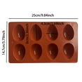 thumbnail image 3 of 8 Cavity Easter Egg Shape Silicone Baking Moulds Food Grade Supplies for Cake Decoration Chocolate Candy and Bread Making, 3 of 9