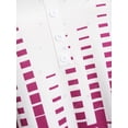 thumbnail image 3 of Camiseta Diseño Impreso Geométrico Botón Tamaño Grande Rosegal Mangas largas de talla grande, 3 of 5
