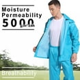 thumbnail image 3 of Rain Suits for Men Waterproof Breathable Hoodie Raincoat Outdoor, Work, All-Sport, 3 of 7