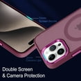 thumbnail image 3 of Translucent Matte Case for iPhone 15 Pro Max Case[Compatible with Magsafe] Magnetic Slim Fit Shockproof Anti-Scratch Full Body Protective Phone Case for 15 Pro Max-Red, 3 of 12