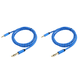 thumbnail image 1 of Cable Audio Estéreo 3 5 Mm A 6 35 para Guitarra Portátil Cine en Casa (2 M) Azul, 1 of 4