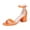 Orange, variant on Women's Low Chunky Heel Sandal Ankle Strap Open Toe Block heels Party Dress Shoes for Lady Orange Size 9.5