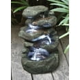 thumbnail image 2 of 11" LED Lights Five Level Rocks Outdoor Garden Fountain, 2 of 3