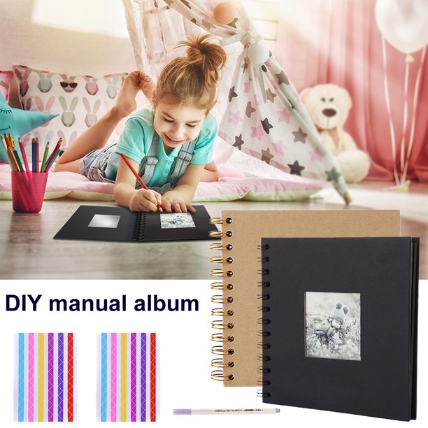 Álbum De Fotos Libros De Memoria 40 Hojas 80 Páginas Libro Hecho A Mano Álbum De Recortes Álbum De Manualidades Diy Con Bolígrafos Y Pegatinas De Esquina Para Regalo De Cumpleaños Regalo De Aniversari Muyoka Hogar