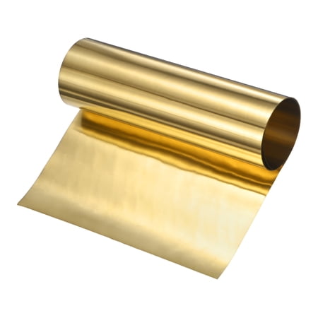 Uxcell Brass Sheet Roll, 39"x 8"x 0.002"(LxWxT)Metal Foil Plate for Crafts/Electrical Repairs/DIY Project