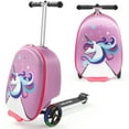 thumbnail image 1 of VEVOR Ride-on Luggage 20-inch Kids Scooter Suitcase with Flash Wheels Purple, 1 of 9