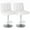 White, variant on Bar Stools Set of 2, Adjustable PU Leather Barstools with Back, Swivel Armless Counter Height Chairs for Kitchen Island & Dining Room, Black