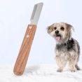 thumbnail image 4 of Dog Stripping Comb, Easy Cleaning Stainless Steel Teeth Pet Stripper Comb With Wood Handle For Home For Cat, 4 of 8