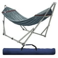 thumbnail image 1 of Tranquillo Universal 106" Double Hammock w/Adjustable Stand and Bag, Grey, 1 of 12