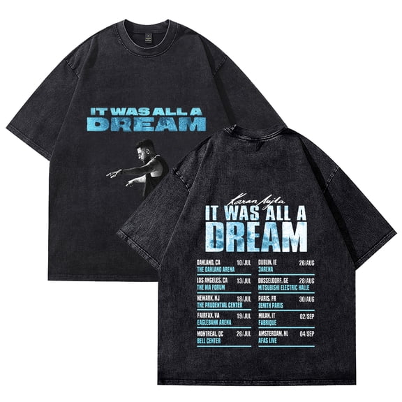 Karan Aujla T-shirt It Was All A Dream Tour 2025 Tee Merch Men Women Tshirt Trendy Streetwear