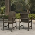 thumbnail image 2 of Tcbosik 2 Pack Outdoor Chairs, Weather-Resistant Armchair, Wood Dining Chair, Lounge Chair for Garden, Lawn, Deck, Backyard, Grey, 2 of 10