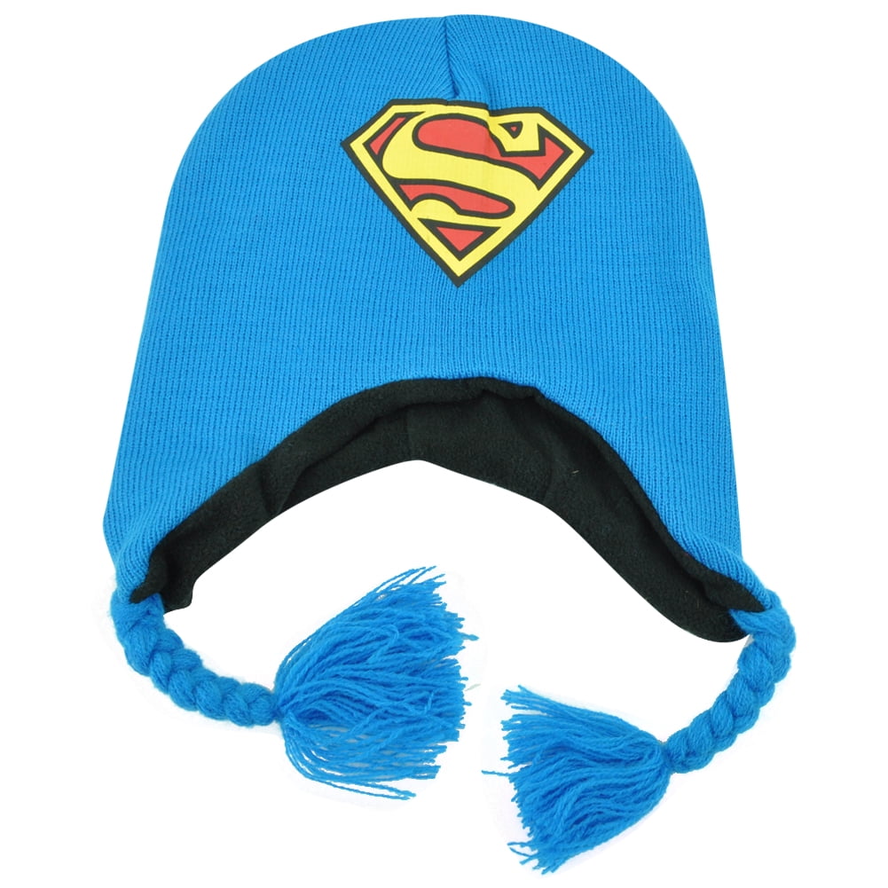 DC Comics Superman Man of Steel Peruvian Knit Beanie Laplander Hat Kids  Hero - Walmart.com
