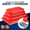 thumbnail image 5 of NutriChef 4 Sets Glass Bakeware - High Borosilicate Rectangular Glass Baking Dish W/ Red PE Lids, 5 of 7