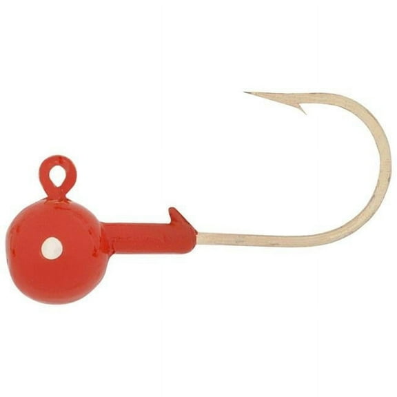 H&H Tackle HR1410-01 Round Jig Head, 0.25 - Red