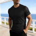 thumbnail image 2 of TEAJOPSUU Men's Crew Neck Sport T-Shirt Printed Short Sleeve Moisture Wicking Quick Dry For Hiking & Gym B-Black, 2 of 5