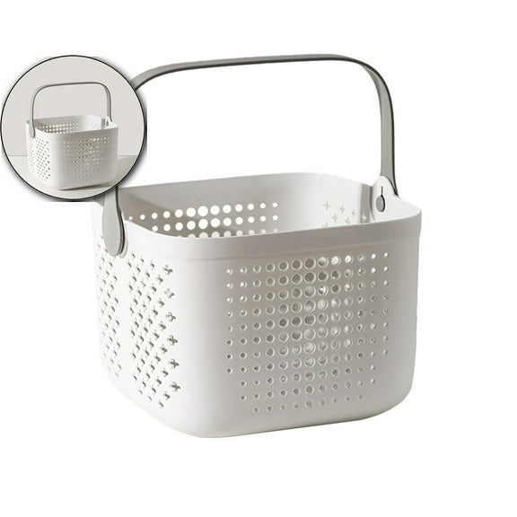 Portable Shower Caddy Basket Tote, Plastic Shower Basket with Handle, Room Essentials Toiletry Caddy for Dorm Bathroom Cleaning Camping