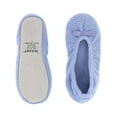 thumbnail image 2 of Women's Isotoner Chevron Microterry Ballerina Slipper Periwinkle Terry Cloth M M, 2 of 6