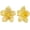 Flower, variant on Gold Large Chunky Flower Statement Earrings for Women, Summer Beach Floral Handmade Drop Jewelry, Maximalist Wedding Date Birthday Gift, Bold Exaggerated Textured Dangle Trendy Ribbed Jewelry