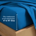 thumbnail image 6 of Bare Home Luxury Bed Sheet Set - Premium 1800 Collection - 6 Piece - Full, Medium Blue, 6 of 9