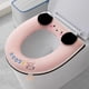 thumbnail image 1 of Zipper Style Household Toilet Seat Cushion Use Plush Toilet Seat Cover Winter Season Thickening And Warm Washable Toilet Seat Cushion With Handle, 1 of 9