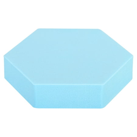 Image of Uxcell 3.5x3.1x0.8 Hexagon Photography Background Props Hard Foam Photo Props Geometric Cube Blue