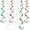 Multicolor, variant on Twirly Whirlys, 4-24" & 2-36", (12/Pkg)