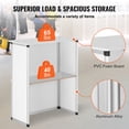 thumbnail image 3 of KFFKFF Promotional Display Table, Compact Trade Show Podium, Dimensions 30.91" x 14.96" x 71.46", Exhibition Stand with Wall, Pop-Up Podium Featuring Storage Rack and Transport Bag, 3 of 9