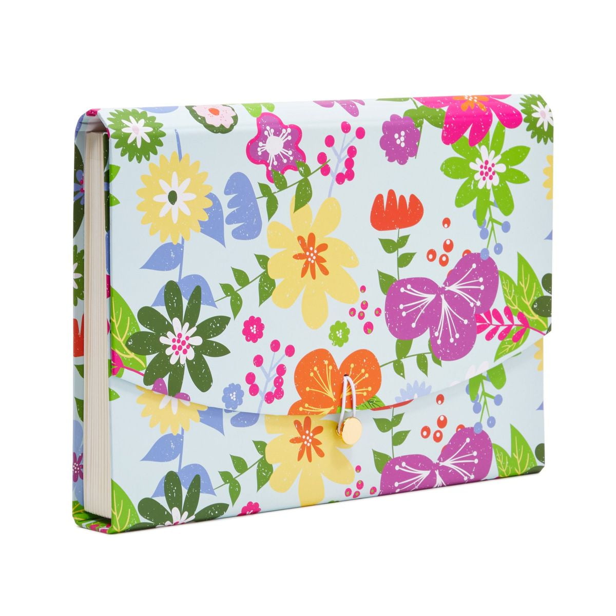 10 Pockets Expanding Folder with Dividers, Document Organizer, Floral, 13 x 9.5 x 1.7 inches