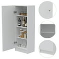 thumbnail image 6 of Miekor Furniture Belleria Single Door Pantry Storage Cabinet with Four Interior Shelves -White 85358, 6 of 7