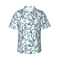 thumbnail image 2 of Xecao Hand Drawn Snake print Hawaiian shirt - a stylish short-sleeve button-down for men, perfect for casual beach and tropical outings., 2 of 9