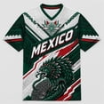 thumbnail image 4 of Men Mexico Soccer Jersey, Men’s V Neck Short Sleeve Breathable Sports Jersey Fan Shirt for Match White M, 4 of 5