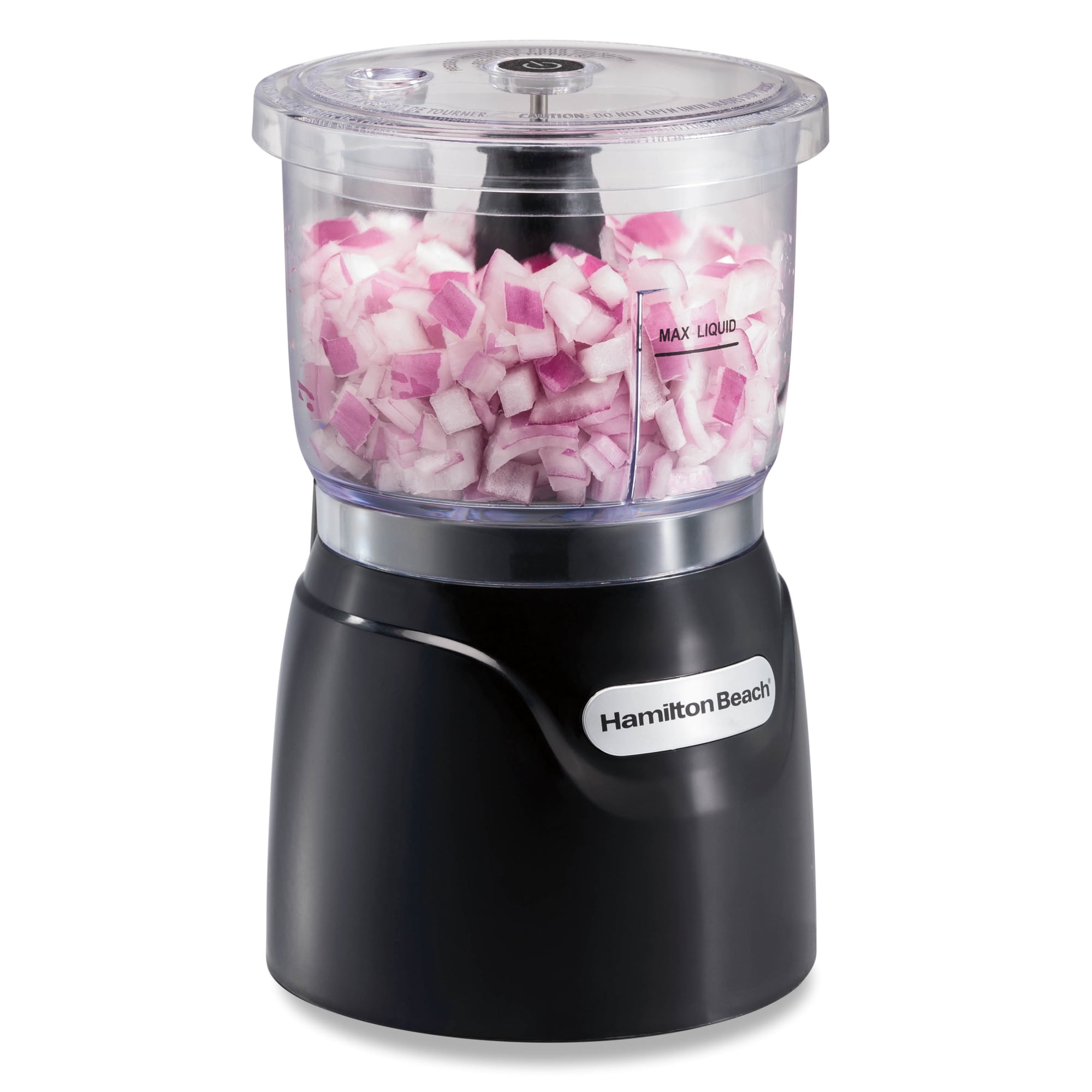 Hamilton Beach Stack & Press Electric Food Chopper & Mini Food Processor, 3-Cup, Black