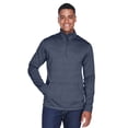thumbnail image 1 of Newbury Mélange Fleece Quarter-Zip NAVY HEATHER XL para hombre Devon & Jones DG798, 1 of 1