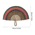 thumbnail image 3 of Handwoven Palm Leaf Fan, Seagrass Wall Hanging Decor, Versatile Waving Fan for Home and Boho Style Decor, 3 of 6