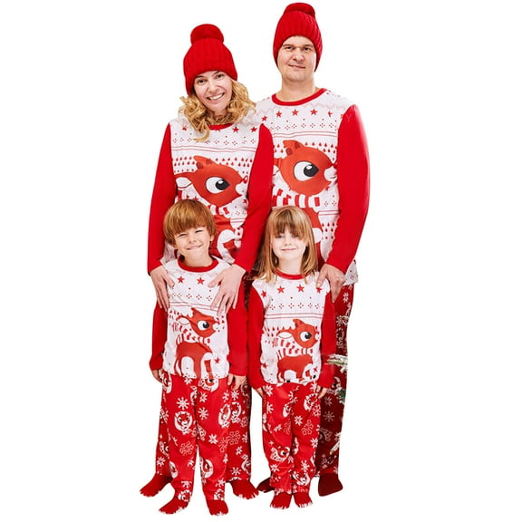 Matching Family Pajamas Sets Christmas PJ's Jammies Matching Holiday Organic Cotton Pajamas Sleepwear for Family
