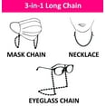 thumbnail image 5 of The Color Craft Convertible Mask Chain, Necklace, Eyeglass Chain FOREVER Black Pearl, Brush Silver-Toned for Women Mask Holder - 1115, 5 of 6