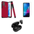 thumbnail image 1 of BD Combo Bundle Case for Moto G Play 2023 Case - (Magenta Pink) Dual Shockproof Protector Armor Case with Screen Protectors, Premium Wireless Earbuds, TWS with Charging Case, 1 of 5