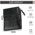thumbnail image 2 of Men Wallet with Zipper PU leather Bifold Purse for Mens ID Window Pocket, 2 of 5