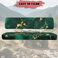 thumbnail image 3 of FKELYI Marble Green Gold Leaf Print Mule Bench Seat Cover 2 Pcs Set Dustproof UTV Seat Cover Compatible with Kawasaki Mule 600/610 Anti-Scratch Seats Protector Decor, 3 of 7