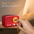 thumbnail image 3 of Radio portátil retro vintage PRUNUS J-160 con Bluetooth, color rojo, 3 of 6