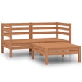 thumbnail image 1 of vidaXL 3 Piece Garden Lounge Set Solid Pinewood Honey Brown, 1 of 11