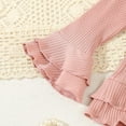 thumbnail image 7 of Lenpel Baby Clothes for Girls Toddler Fall Winter Cute Ruffle Long Sleeve Ribbed Shirts Pants 2Pcs Infant Outfits Set, 7 of 7