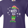 thumbnail image 4 of Inktastic Funny Christmas I'm the Boss Elf with Shoes and Hat Youth T-Shirt, 4 of 5